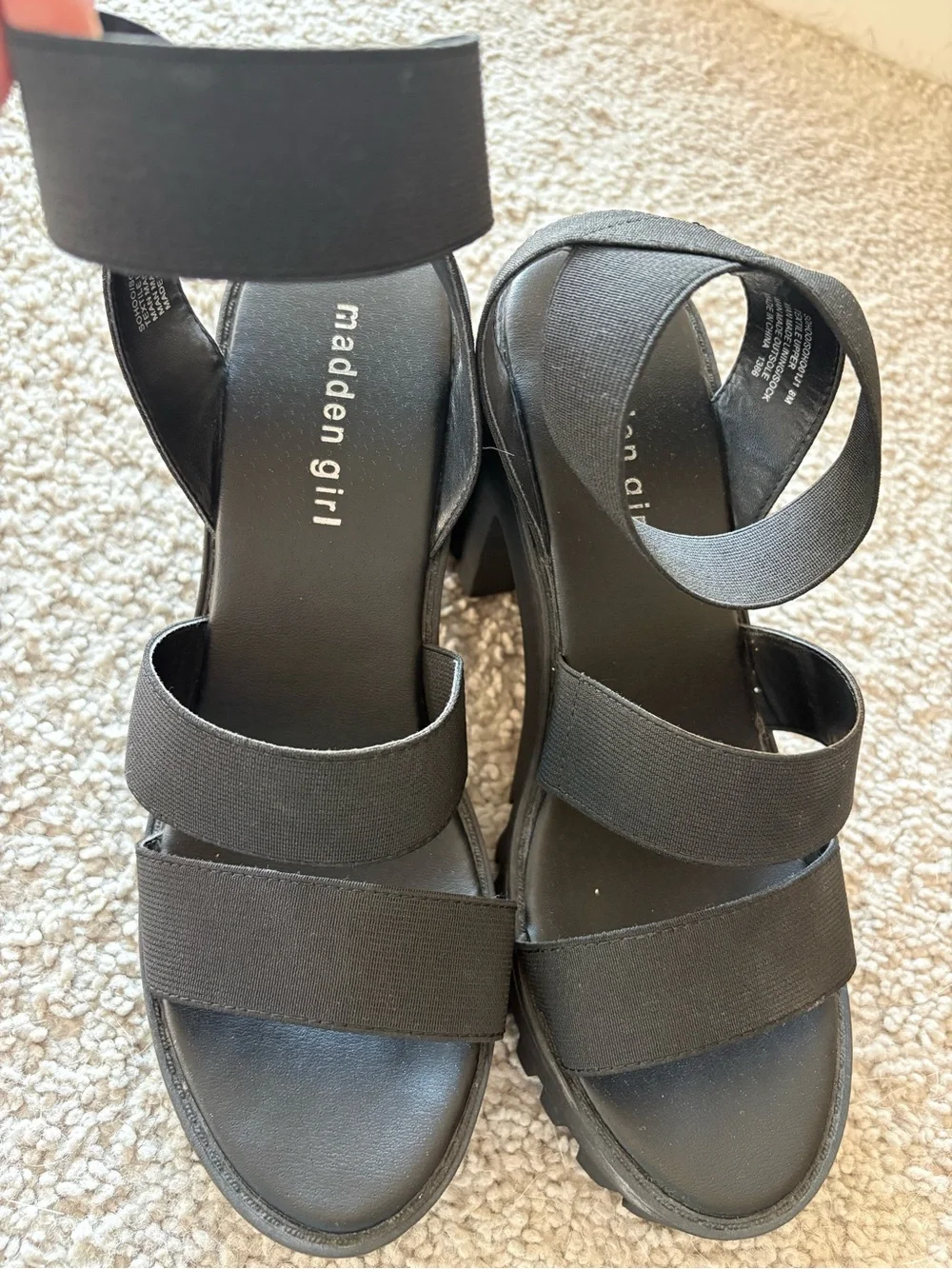 Black Strappy Platform Sandals